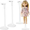 imageDoll Stand 4Pcs Plastic Doll Stands for 12 to 18 inch Dolls or Action Figures Adjustable Dolls Display Holder Up to 15 LBS Waist 19quot  35quot Wide 2 Sizes2x11  2x15
