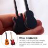 imageToyvian 2Pcs Miniature Guitar Dollhouse Mini Musical Instrument Wood Bass Guitar Model Ornament for Fairy Garden Accessories Kids Play Toys Birthday Gifts Random Color