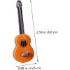 imageToyvian 2Pcs Miniature Guitar Dollhouse Mini Musical Instrument Wood Bass Guitar Model Ornament for Fairy Garden Accessories Kids Play Toys Birthday Gifts Random Color