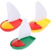 imageToyvian 3PCS Toddler Bathtub Sailing Boats  Mini Boat Toys Plastic Sailboat Floating Row Swimming Pool Yacht for Kids