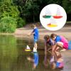 imageToyvian 3PCS Toddler Bathtub Sailing Boats  Mini Boat Toys Plastic Sailboat Floating Row Swimming Pool Yacht for Kids
