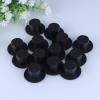 imageToyvian 50pcs Plastic Top Hats Black Handcraft Mini Top Hat for Snowman Christmas Party Decorative Crafts DIY Supplies Size LBlack