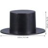 imageToyvian 50pcs Plastic Top Hats Black Handcraft Mini Top Hat for Snowman Christmas Party Decorative Crafts DIY Supplies Size LBlack