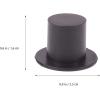 imageToyvian 50pcs Plastic Top Hats Black Handcraft Mini Top Hat for Snowman Christmas Party Decorative Crafts DIY Supplies Size LBlack