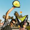 imageToyvian Catch Ball Game Outdoor Pop and Catch Ball Game Kids Outdoor Play Toys  Toss and Catch Ball Set Yard Games  2 Launchers and 4 Balls Yellow