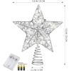 imageToyvian Christmas Tree Topper StarChristmas Decorations Lighted Wire Xmas Tree Star for Christmas Tree Ornament 12 Inch Silver