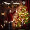 imageToyvian Christmas Tree Topper StarChristmas Decorations Lighted Wire Xmas Tree Star for Christmas Tree Ornament 12 Inch Silver