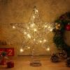 imageToyvian Christmas Tree Topper StarChristmas Decorations Lighted Wire Xmas Tree Star for Christmas Tree Ornament 12 Inch Silver