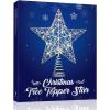imageToyvian Christmas Tree Topper StarChristmas Decorations Lighted Wire Xmas Tree Star for Christmas Tree Ornament 12 Inch Silver