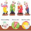 imageToyvian Clown Dolls Circus Figurine Mini Statues Resin Toy Model Ornament Table for Kids Stakes Yard Garden Decor 4 Random Style