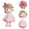 imageToyvian Mini Girl Figures Cute Toys Cupcake Topper DIY Cake Decoration Mini Doll Girl Toys Car Decor Christmas Decorations