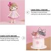 imageToyvian Mini Girl Figures Cute Toys Cupcake Topper DIY Cake Decoration Mini Doll Girl Toys Car Decor Christmas Decorations