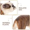 imageToyvian Realistic Bulldog Figurines  Lifelike Detailed Plastic Dog Model Mini Puppy Statue for Home Decor