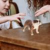 imageToyvian Realistic Bulldog Figurines  Lifelike Detailed Plastic Dog Model Mini Puppy Statue for Home Decor