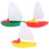 imageToyvian 3PCS Toddler Bathtub Sailing Boats  Mini Boat Toys Plastic Sailboat Floating Row Swimming Pool Yacht for Kids