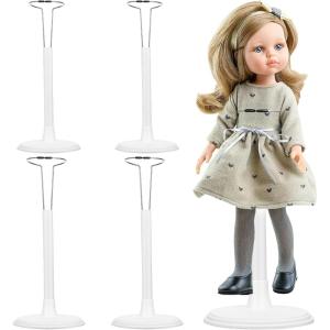 imageDoll Stand 4Pcs Plastic Doll Stands for 12 to 18 inch Dolls or Action Figures Adjustable Dolls Display Holder Up to 15 LBS Waist 19quot  35quot Wide 2 Sizes2x11  2x15