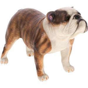 imageToyvian Realistic Bulldog Figurines  Lifelike Detailed Plastic Dog Model Mini Puppy Statue for Home Decor