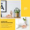 imageCart Flower Pot Trolley Wooden Succulent Planter Cactus Plant Pot Farmhouse Flower Vase Decoration for