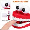 imageJumping Teeth Kids Clockwork Toys Kids Wind up Party Decoration Wind up Plastic Infant Walking Teeth Children Toys for Tooth Red Clockwork for Children