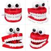 imageJumping Teeth Kids Clockwork Toys Kids Wind up Party Decoration Wind up Plastic Infant Walking Teeth Children Toys for Tooth Red Clockwork for Children