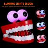 imageJumping Teeth Kids Clockwork Toys Kids Wind up Party Decoration Wind up Plastic Infant Walking Teeth Children Toys for Tooth Red Clockwork for Children