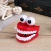 imageJumping Teeth Kids Clockwork Toys Kids Wind up Party Decoration Wind up Plastic Infant Walking Teeth Children Toys for Tooth Red Clockwork for Children
