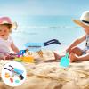 imageToyvian 1 Set 6 Pcs Beach Sand Toys Beach Toy Trolley Car Small Shovel Playthings Cute Sand Toys Beach Sand Playing Toys Outdoor Play Toys for Toddlers 13Blue