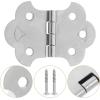 imageToyvian 1 Set Box Hinge Tailpiece with Screws Gate Hinges Heavy Duty Accessories Metal Tailpiece Mini Butterfly Hinges Guitar Case Hinges Guitar Hinge Brass Fittings Box Shape ComponentSilver
