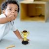 imageToyvian 10pcs Mini Trophies Plastic Golden Mini Award Trophy Reward Cups Decor Gift Awards Trophy with Black BaseGolden