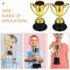 imageToyvian 10pcs Mini Trophies Plastic Golden Mini Award Trophy Reward Cups Decor Gift Awards Trophy with Black BaseGolden