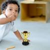 imageToyvian 10pcs Mini Trophies Plastic Golden Mini Award Trophy Reward Cups Decor Gift Awards Trophy with Black BaseGolden