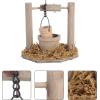 imageToyvian 1pc Doll House Well Micro Figurines Micro Garden Ornament Dollhouse Accessories DIY Ornaments Micro Ornaments Fairy Figurines Doll House Statue Accessory Natural Garden Mini Wooden