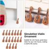 imageToyvian 20pcs Violin Model Mini Guitar Ornament Miniature Decoration Electric Guitar Model Miniature Violin Desk Topper Desktop Decor Decorative Mini Violin Small Guitar Resin Photo Child