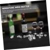 imageToyvian 32 Pcs Doll House Wine Miniature Toys Wine Bottle Model 1 24 Scale Dollhouse Furniture Miniatures Mini Wine Bottles for Favors Mini Furniture Mini Houses Small House Baby Plastic