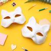imageToyvian Cat Mask Mask  30pcs White Cat Masks Blank Animal Dress Up Masks Diy White Paper Mask Unpainted Fox Wolf Mask for Party Masquerade Costume
