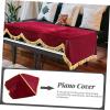 imageToyvian Piano Cover for Upright Pianos Protective Cloth Fits Standard Size Pianos Ideal for Keyboard StandRed