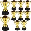 imageToyvian 10pcs Mini Trophies Plastic Golden Mini Award Trophy Reward Cups Decor Gift Awards Trophy with Black BaseGolden