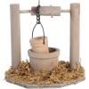 imageToyvian 1pc Doll House Well Micro Figurines Micro Garden Ornament Dollhouse Accessories DIY Ornaments Micro Ornaments Fairy Figurines Doll House Statue Accessory Natural Garden Mini Wooden