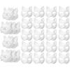 imageToyvian Cat Mask Mask  30pcs White Cat Masks Blank Animal Dress Up Masks Diy White Paper Mask Unpainted Fox Wolf Mask for Party Masquerade Costume