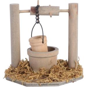 imageToyvian 1pc Doll House Well Micro Figurines Micro Garden Ornament Dollhouse Accessories DIY Ornaments Micro Ornaments Fairy Figurines Doll House Statue Accessory Natural Garden Mini Wooden
