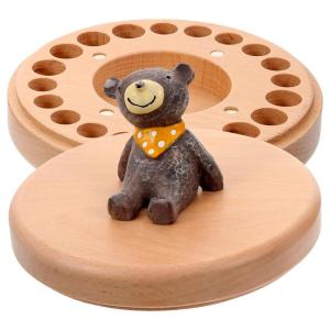 imageToyvian Modern Wood Baby Teeth Storage Box 105x105x38cm Dog 1 CountDog