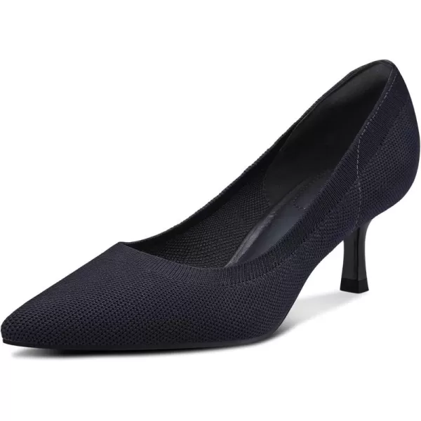 mysoft Womens Pumps 2 inch Kitten Heel Pointed Toe Low Heel Dress ShoesNavy