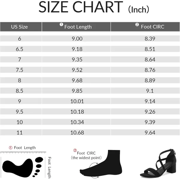 mysoft Womens 225 Inch Low Chunky Heels Dress Pump Open Toe Cross Ankle Strap Wedding Block Heeled SandalsBlacknubuck