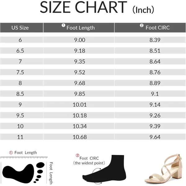 mysoft Womens 225 Inch Low Chunky Heels Dress Pump Open Toe Cross Ankle Strap Wedding Block Heeled SandalsGoldglitter