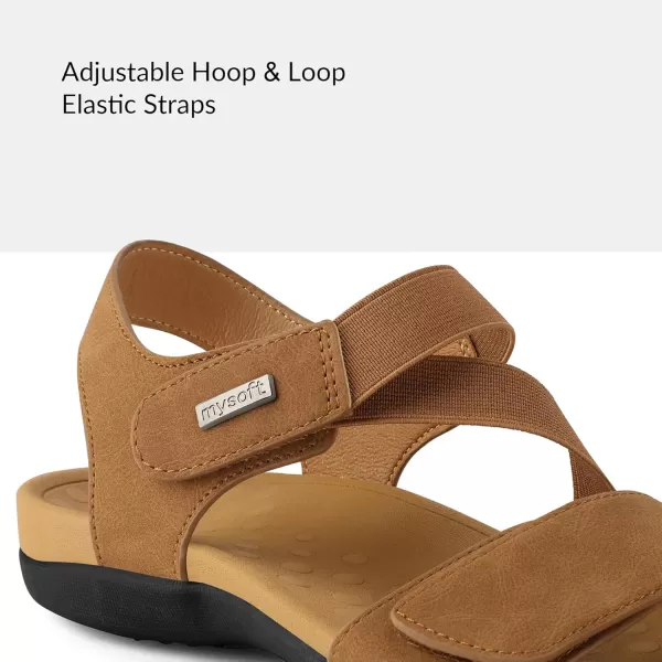 mysoft Womens Arch Support Sandals Orthotic Comfortable Walking Sandals Lightweight Athletic Outdoor Hiking ShoesBrown