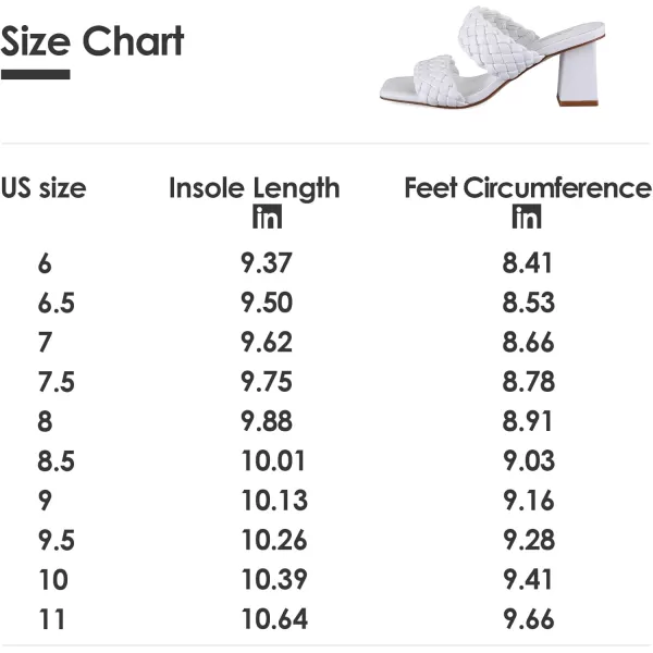 mysoft Womens Braided Heeled Sandals Strappy Square Open Toe Slip On Mules Chunky Block Heels