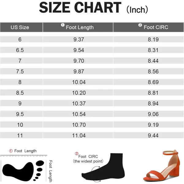 mysoft Womens Chunky Low Heels Open Toe Block Heeled Dress Ankle Strap Pump Wedding SandalsOrange