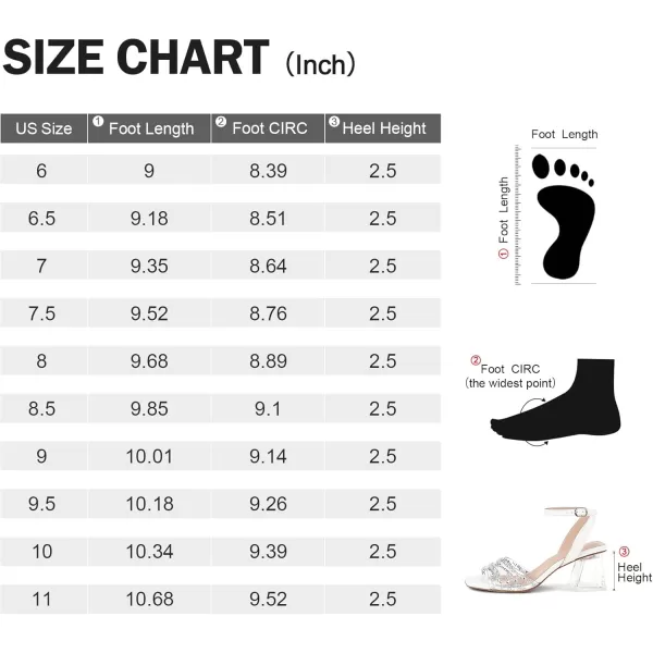 mysoft Womens Clear Heels Low Chunky Heel Open Toe Transparent Zebra Rhinestones Block Heeled Sandals Ankle Strap ShoesWhite