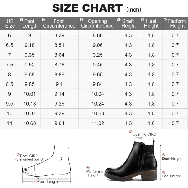 mysoft Womens Elastic Gore Lug Sole Chelsea Boots Slip On Platform Chunky Heel Ankle BootiesBlack