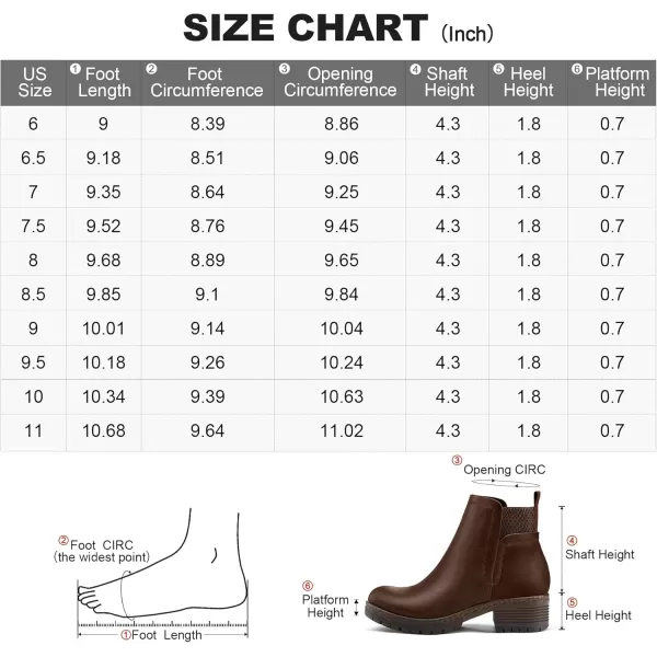 mysoft Womens Elastic Gore Lug Sole Chelsea Boots Slip On Platform Chunky Heel Ankle BootiesBrown Pu